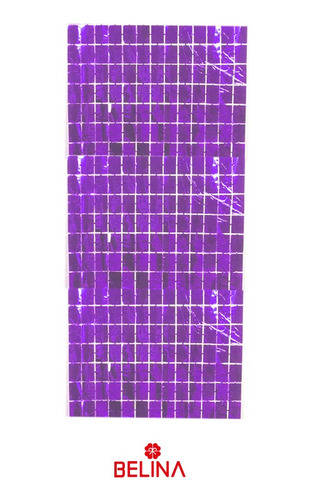 Cortina Metálica De Cuadros Violeta 100x200cm