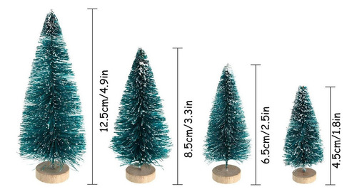// 34 Piezas De Miniárbol De Navidad, Nieve, Pino Pequeño,