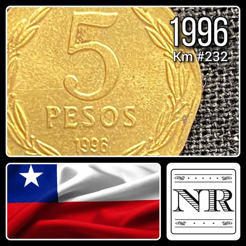 Chile - 5 Pesos - Año 1996 - Bronce - Km #232 - O' Higgins