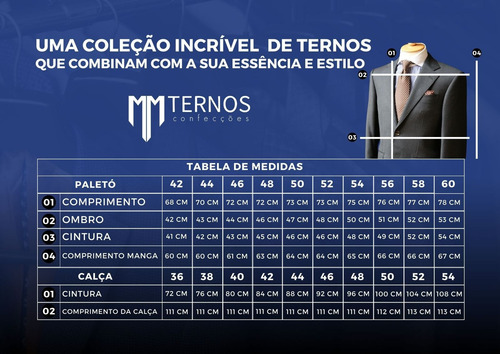 Terno Executivo Slim Corte Italiano De Luxo