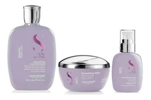 Alfaparf Smoothing Shampoo 250ml Mascarilla 200ml Crema 125m