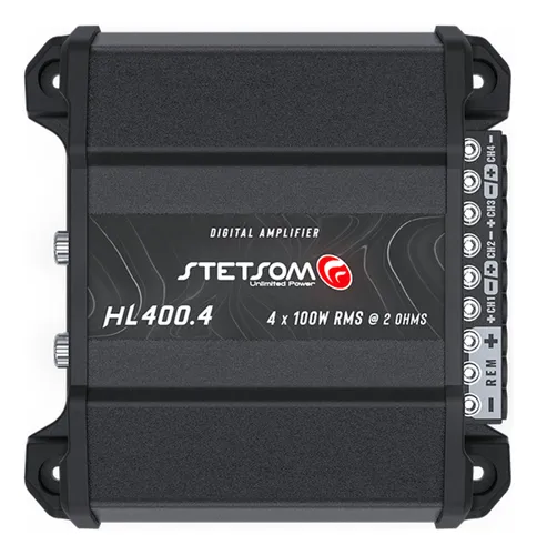 Módulo Amplificador Stetsom Hl400.4 400w Potência 4 Canais Bridge High Line Menor preço em Módulo Amplificador Stetsom Hl400.4 400w Potência 4 Canais Bridge High Line