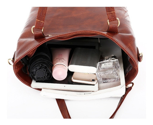 Imagen 8 de 9 de Set 6 Bolsas Mujer Mate Cartera Moda Crossbody Tote Boston