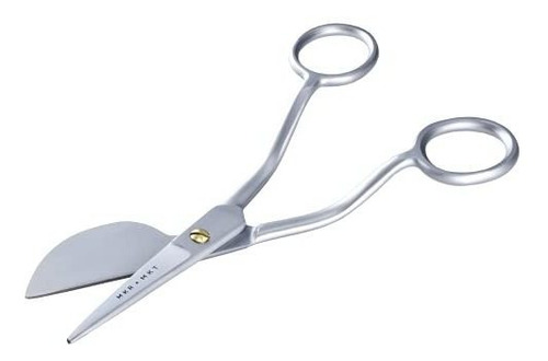Tijera Mango Doble Curva/pelicano/14.7cm/ P/bordado-plateada