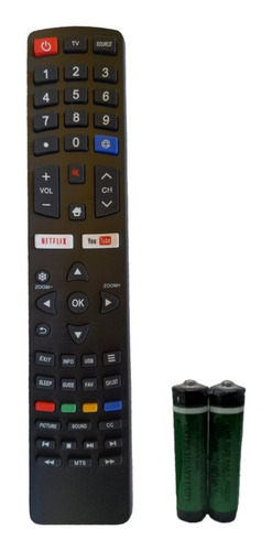 Control Para Tv Daewoo Smartv Rc-650pt  + Pilas