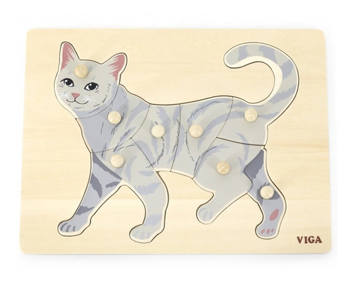 Puzzle Montessori Gato Viga