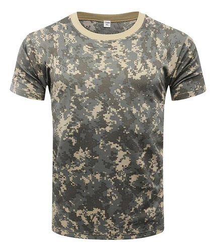 Camisas De Camuflaje De Manga Corta Para Hombre, Camiseta Mi