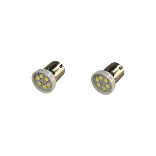 Kit 2 - Lâmpada Brancas Led Ba15s-67 Lanterna Ré 10w 24v