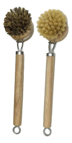 Juego De 2 Cepillos Para Fregar Platos, Sisal Y Pelo Mixto