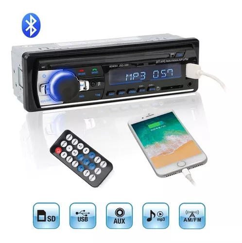 Reproductor Mp3 para coche, Bluetooth, manos libres, tarjeta USB, Radio  Host, cargador 520 (1 paquete) Sincero Electrónica