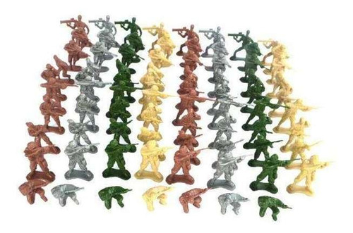 2x100 Piezas De Plástico Soldado 5 Cm Figuras Del Ejército