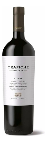 Vino Tinto Trapiche Reserva Malbec 750ml