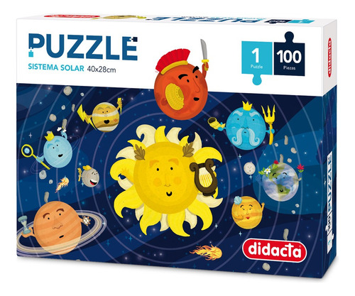 Puzzle Sistema Solar Didacta 100 Piezas 40 X 28 Cm