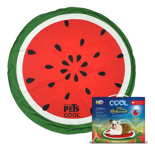 Tapete Refrescante Circular Med Sandia Cool Fancy Pets