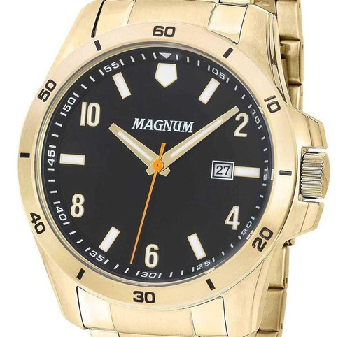 Relógio Magnum Masculino Ref: Ma35039u Casual Dourado