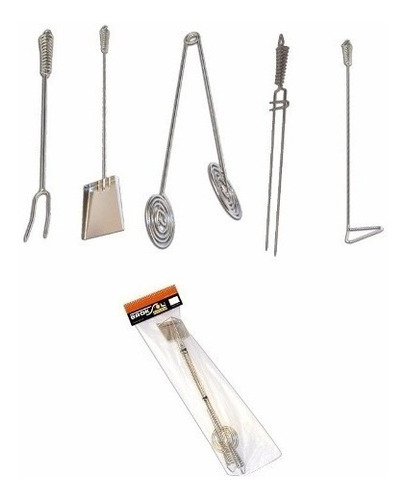 Set Accesorios Parrillero Asado Parrilla Kit Asador Oferta!!