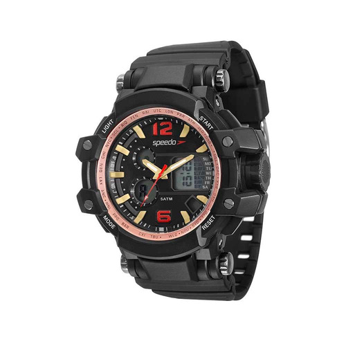Relógio Masculino Speedo 81109g0evnp3 55mm Borracha Preta