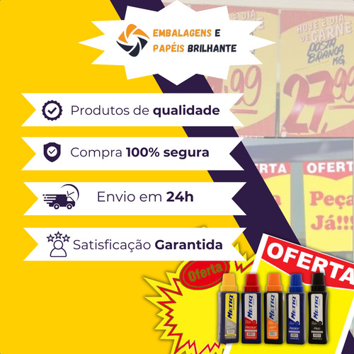 Kit C/ 3 Tinta P/cartaz Da Metiq Alcolor 500ml