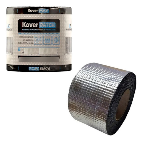 Membrana Autoadhesiva Con Aluminio Koverpatch 15 Cm X 25mts