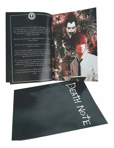 Imagem 4 de 7 de Caderno Death Note Kira Ryuk Anime E Colar L C/ Nota Fiscal