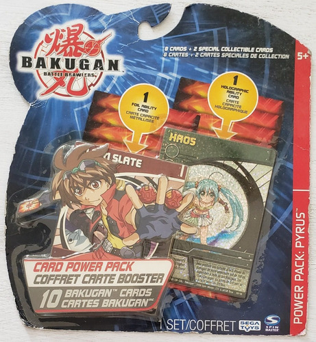 Bakugan Cartas Originales Pack X 10 Incluye 1 Holográfica