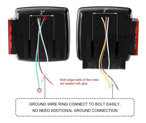 Czc Auto Luces Led Sumergibles De 12 V Para Remolque Izquier