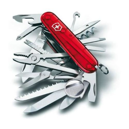 Navaja Victorinox Swisschamp Roja Transparente 1.6795.t