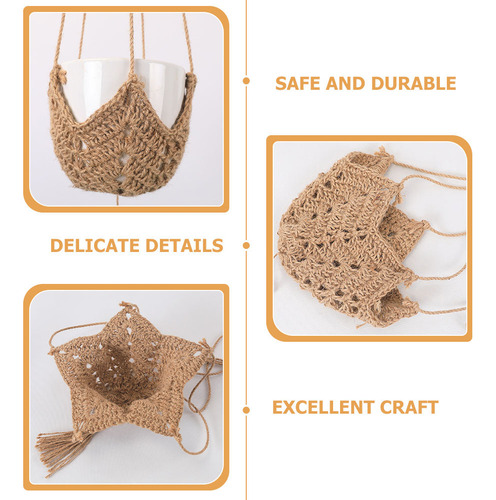 Colgador De Macramé Tejido Con Cuerda Para Colgar Macetas De