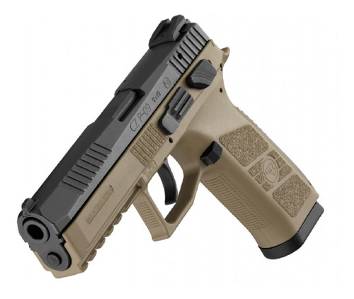 Pistola Asg Cz P09 Coyote Co2 4.5mm Gas Bback Balines Aire