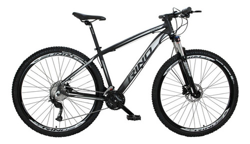 Bicicleta Aro 29 27v Rino Everest - Alivio 1.0 K7 + Trava Cor Preto/prata Tamanho Do Quadro 15