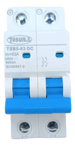 Breaker Termomagnetico Dc 2 Polos 63 Amp 