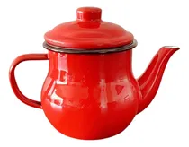 Comprar Tetera Té Enlozada Roja Con Filtro Acero Condor