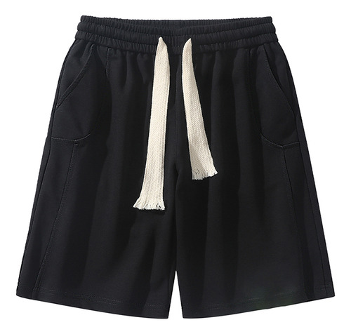 Pantalones Cortos Casuales De Cintura Elástica De Verano Par