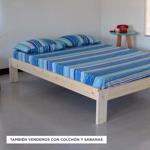 Imagen 5 de 5 de Cama Otomana Natu 2 Plazas Para Colchon De 140x190 Stockhoy
