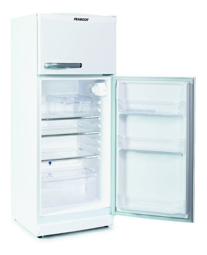 Heladera Peabody 2F1200 blanca con freezer 237L 220V