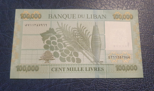 Libano 100000 Libras Billete De Coleccion Sin Circular Unc