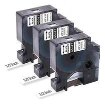Comprar 3x Dymo D1 Standard 45013 S0720530 Cintas Para Impresoras De Etiquetas, 12 Mm X 7 M, Negro Sobre Blanco, Estándar Pack Compatible Para La Labelmanager 160 350 Labelpoint 250 Labelwriter Etc