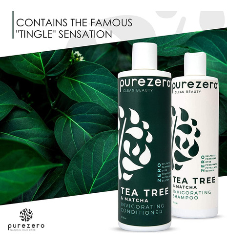 Conjunto De Shampoo E Condicionador Purezero Tea Tree E Matc