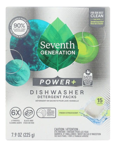 Seventh Generation Power Plus - Detergente Automático Para.