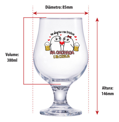 Taça De Vidro Beer Master Flork Na Alegria 80ml - Ruvolo
