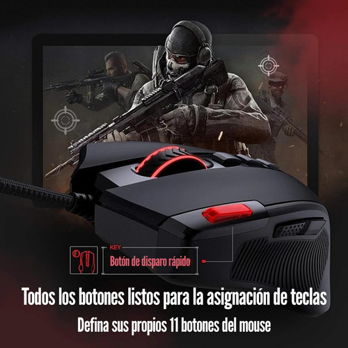 Mouse Redragon Predator M612 Wired Rgb - Negro