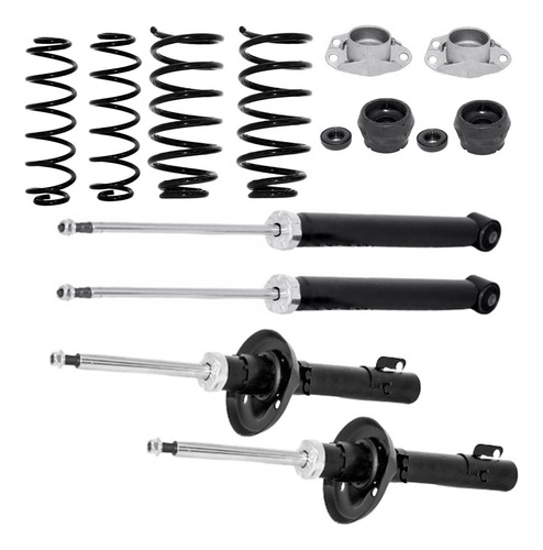 Kit X12 Amortiguadores, Bases, Resortes Ag Jetta A4 98-09