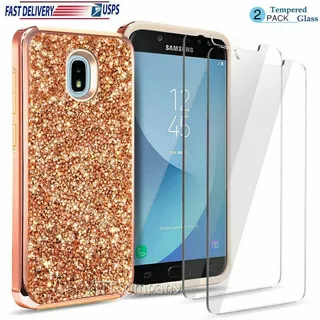 For Samsung Galaxy J3 Prime 2 - Case+2x Tempered Glass --966