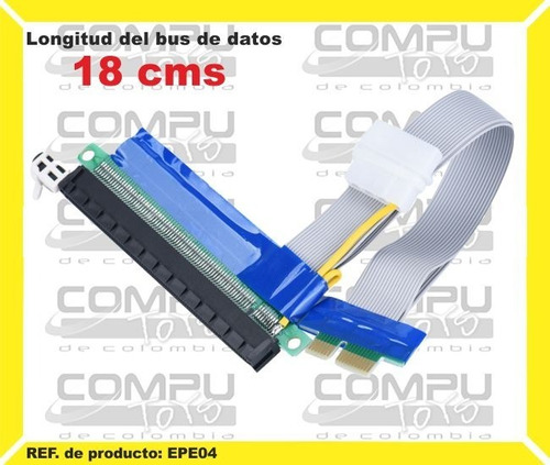 Cable Extensor Pci-e Board 1x A 16x Ref: Epe04 Computoys Sas