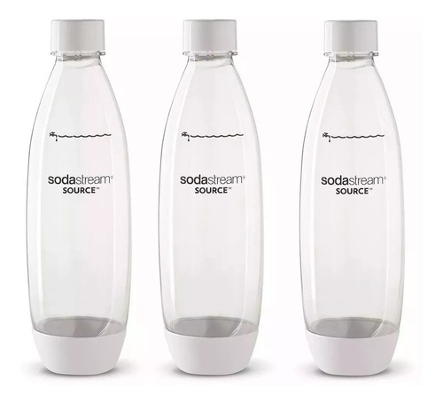 Sodastream Botellas 1 Litro X 3 Pack Maquina Gasificadora