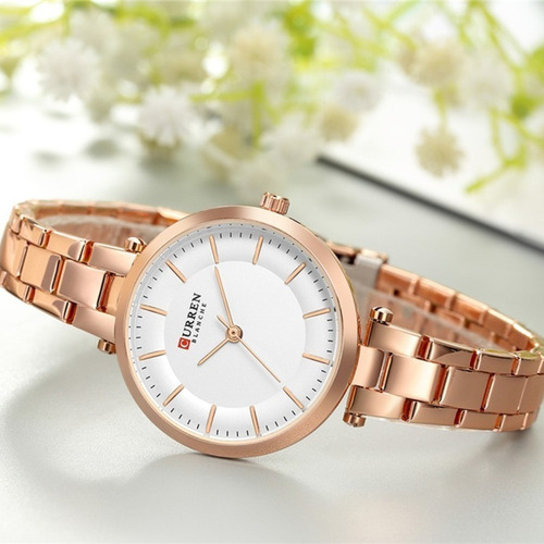 Relojes Analógicos Cuarzo Impermeables Curren9054 Para Mujer