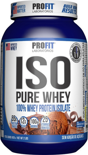 Whey Protein 100% Isolado - Iso Pure Whey 907g - Profit Labs Chocolate