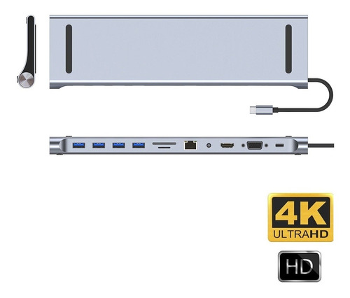 Hub Dock Station 11 Saídas Dell Inspirion / Vostro - Usb C