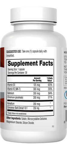 Barton Nutrition Cinnachroma Canela Cápsulas - Suplemento De