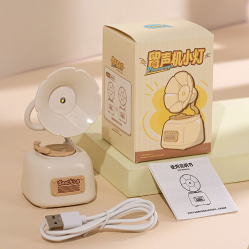 Lámpara De Mesa Con Fonógrafo Retro P Night Lights, Decoraci